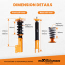 Compatible for Nissan Altima Sedan ( L32) 2007 - 2012 Coilovers Kits Compatible for Nissan Altima Coupe ( D32 ) 2008 - 2013 Shock Adj. Damper lowering kit