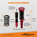 Compatible for BMW 3 Series E90 E91 06-13 Adj Height Shocks FrontRear Red Coilovers Kits