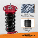 Compatible for BMW 3 Series E90 E91 06-13 Adj Height Shocks FrontRear Red Coilovers Kits