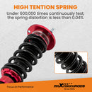 Compatible for BMW 3 Series E90 E91 06-13 Adj Height Shocks FrontRear Red Coilovers Kits