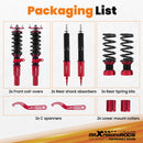 Compatible for BMW 3 Series E90 E91 06-13 Adj Height Shocks FrontRear Red Coilovers Kits