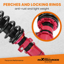 Coilover suspension kit Compatible for Mazda 2004-2013 Adjust Height Red Assembly Coilovers Shock Struts Kit