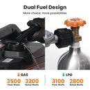3500W Portable Super Quiet Dual Fuel Inverter Generator Electric Start Gas / LPG