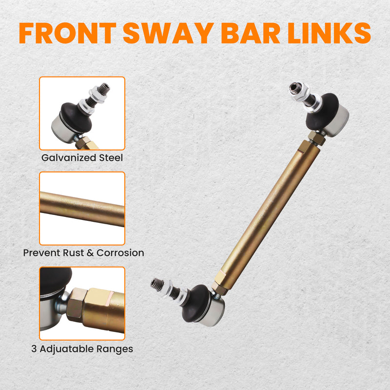Suspension Stabilizer Front Adjustable Sway Bar End Links compatible for BMW E46 - M3