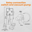 Electric Vacuum Pump Kit Mounting Hardware for Brake Booster 12 Volt 18 to 22