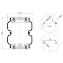Weld-On Triangulated 4 Link Kit Brackets 2500 Bags Air Ride Suspension 2.75 axle
