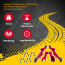 Compatible for Ford Mustang/Mercury Capri 1979 Upper Lower Rear Tubular Control Arms w/ bushing Bolt Nut