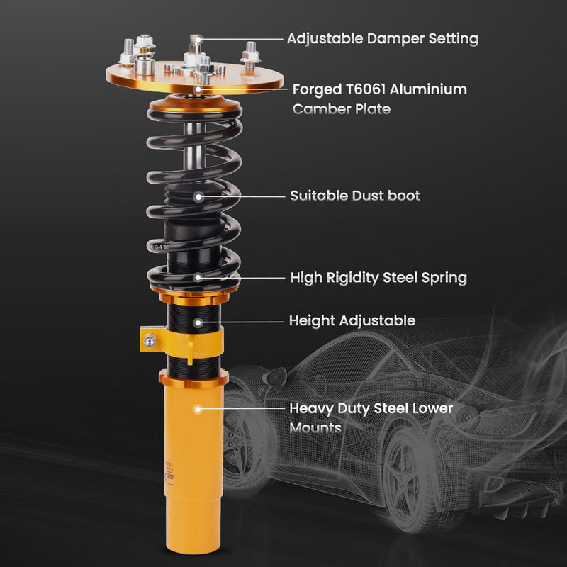 24 Adjustable Damper Shocks Struts Coilover Kit compatible for BMW 1 SERIES F20 F21