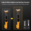 4pcs Coilovers Spring Shock Struts Kit compatible for Toyota Camry 12-17 Adjustable Damper