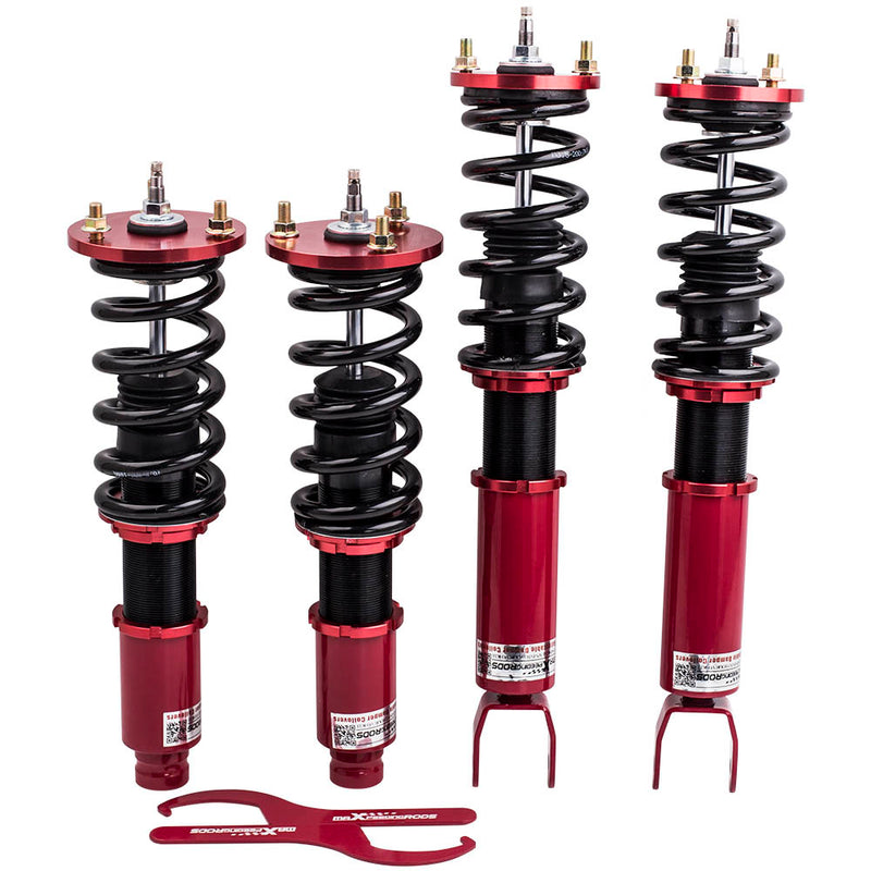 24 Ways Damper ajustable Compatible for Honda Accord 2008-2012 2.4L 3.5L engine Coilovers Suspension Kit Red 