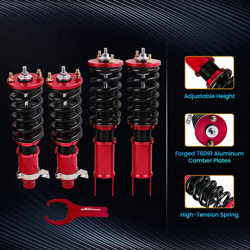 Height Adjustable Coilover Suspension Kit compatible for Honda Civic 1989-2000