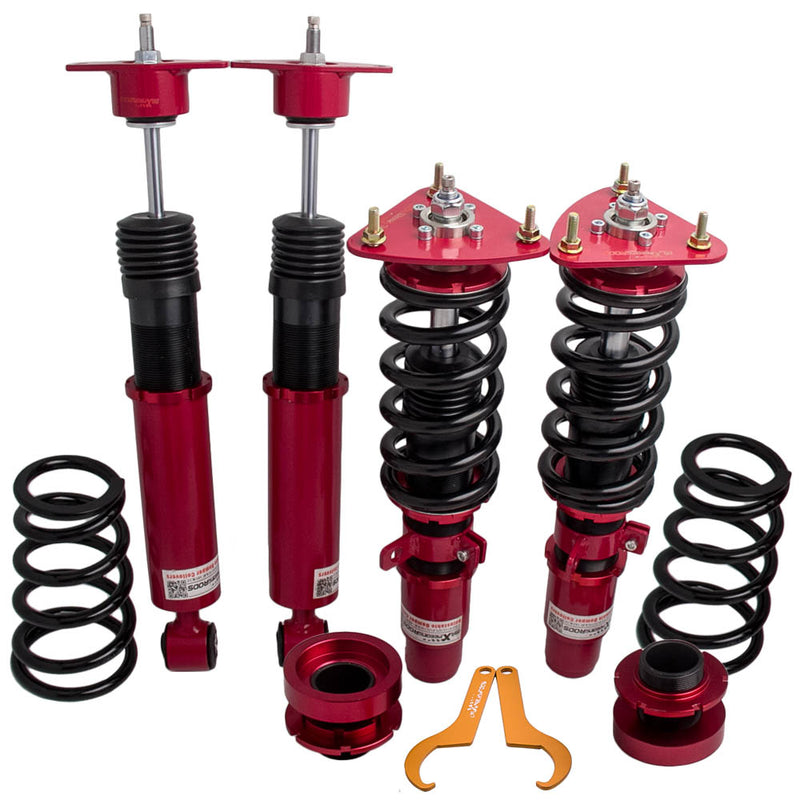 Compatible for Mazda 2004-2013 Adjust Height Red Assembly Coilovers Shock Struts Kit
