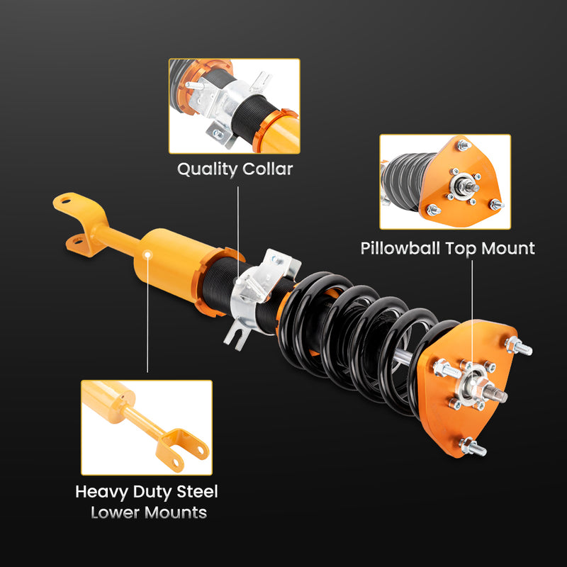 Coilover Suspension Lowering Kit compatible For Nissan Fairlady 350Z Z33 03-08 Adj. Damper Set of 4