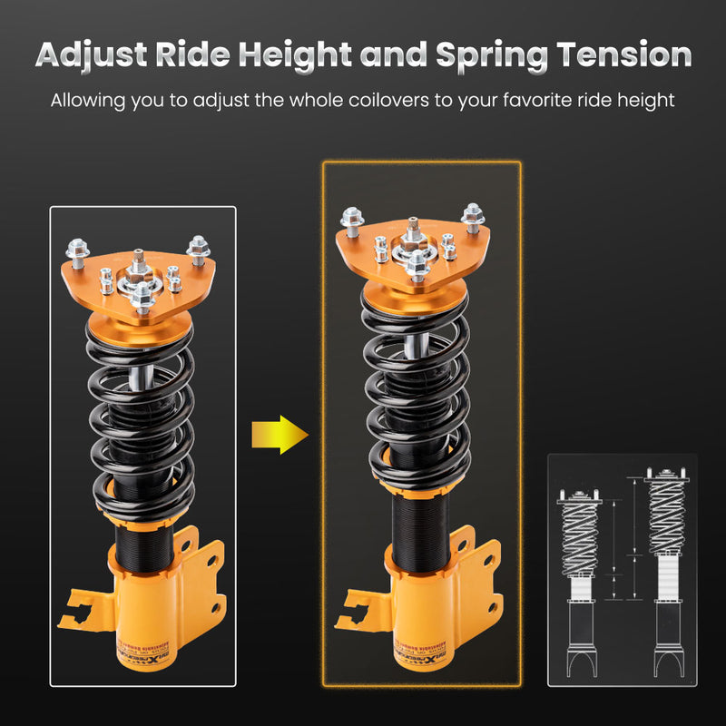 Compatible for Nissan S13 Silvia Sileighty 180/200/240SX 1989 - 1994 Coilovers Shock Absorber Suspension Kits