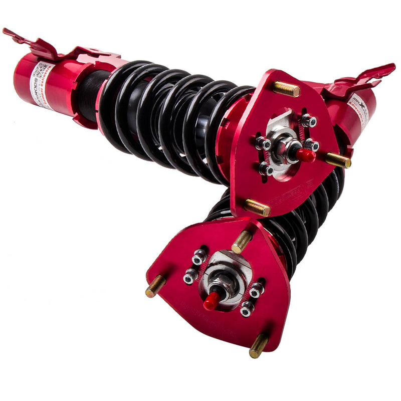 Compatible for Nissan S13 Silvia Sileighty 180/200/240SX 1989-1994 24 Ways Adjustable Red High Performance Coilover