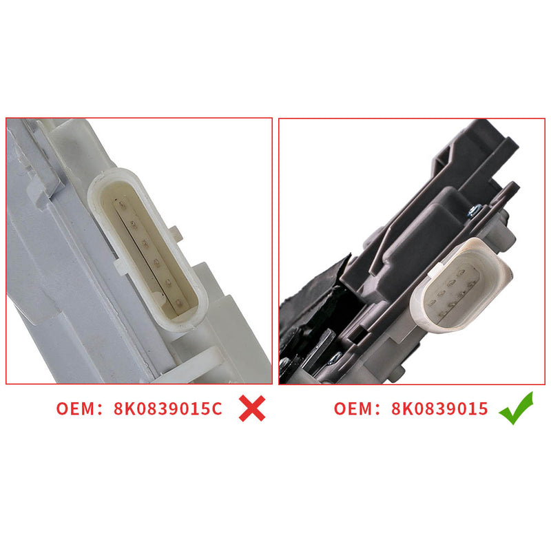 Rear Left Door Lock Actuator Mechanism compatible for Audi A4(B8) A5 Q3 Q5 Q7 TT N/S