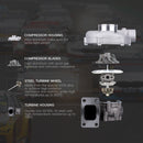 Universal T3 T4 T04E Turbo Turbocharger .57 A/R Oil Cooled for 1.5-2.5L 400HP