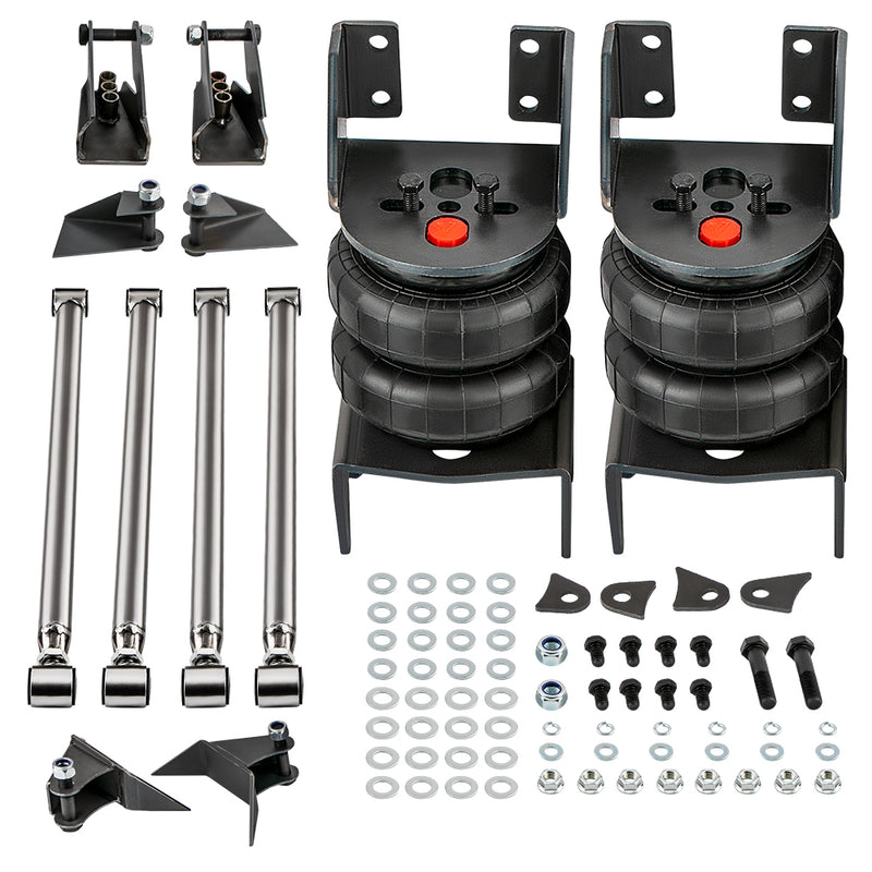 Weld-On Triangulated 4 Link Kit Brackets 2500 Bags Air Ride Suspension 2.75 axle