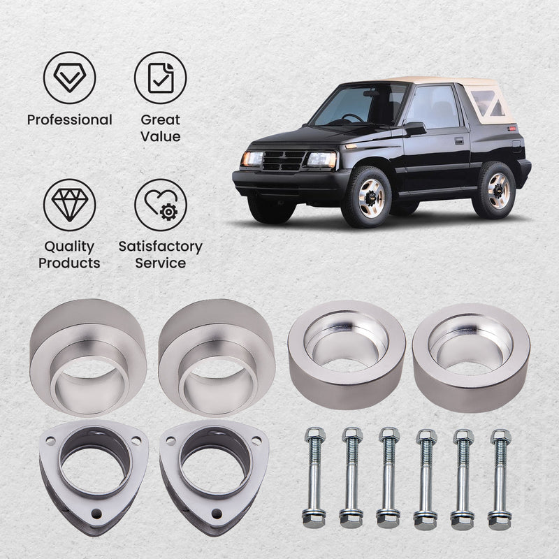 2 Front Rear Leveling Lift Kit compatible for Geo/Chevy Tracker for Suzuki Sidekick 1989-1998