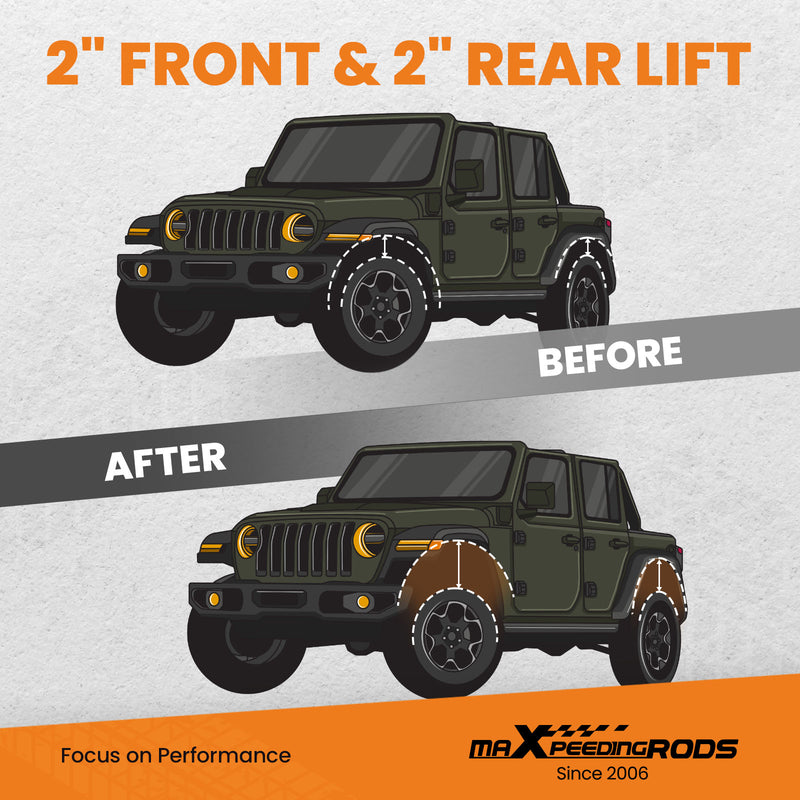 2006-2010 compatible for jeep commander 2 Front Rear Full Complete Leveling Lift Kit