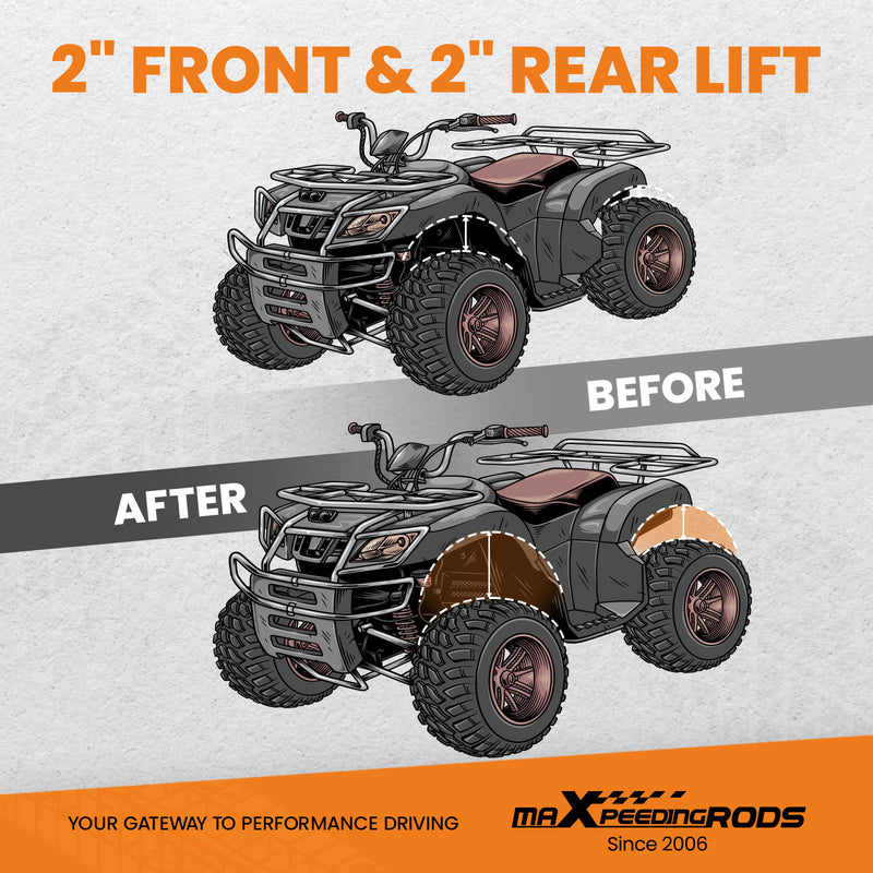 Front Rear 2 inch Lift Kit Compatible for 2014 570 Midsize compatible for Polaris 570-4 Ranger Crew Full-Size EPS (Strut Model)