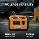 Portable Inverter Generator 2300 Watt Gas Powered Quiet Device