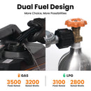 Power generator 3500 W LPG/gasoline gas power generator Digital Quiet Lightweight as emergency generator