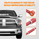 Front Adjustable Track Bar 2-6 Lift Red Compatible for Dodge Ram 2003-2009 with 2-6 lift