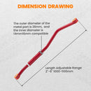 Front Adjustable Track Bar 2-6 Lift Red Compatible for Dodge Ram 2003-2009 with 2-6 lift