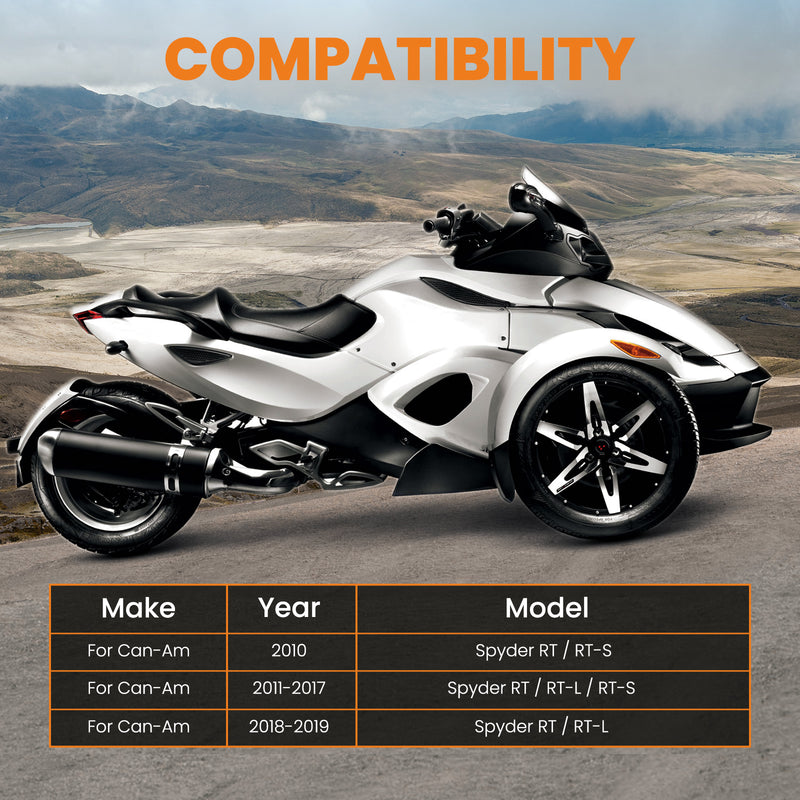 Magnetic Side View Mirror Mounts for the compatible for Can-Am Spyder RT/RT-L/RT-S 2010-2019